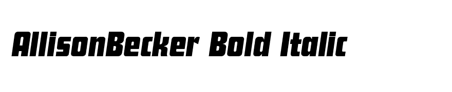 AllisonBecker Bold Italic