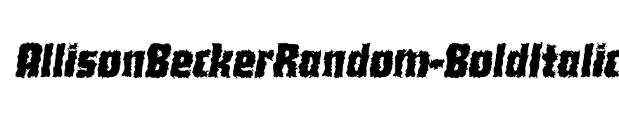 AllisonBeckerRandom-BoldItalic