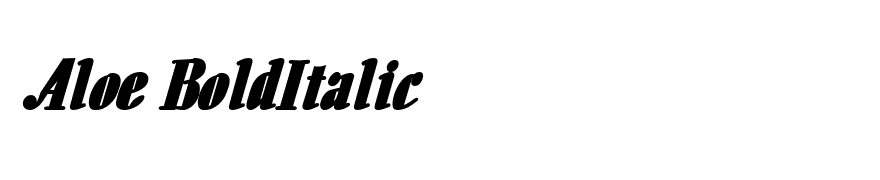 Aloe BoldItalic