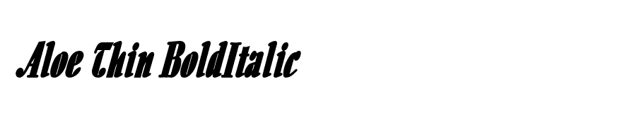 Aloe Thin BoldItalic
