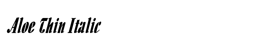 Aloe Thin Italic