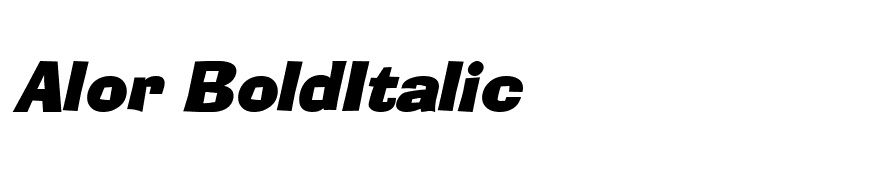 Alor BoldItalic