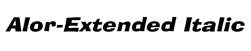 Alor-Extended Italic