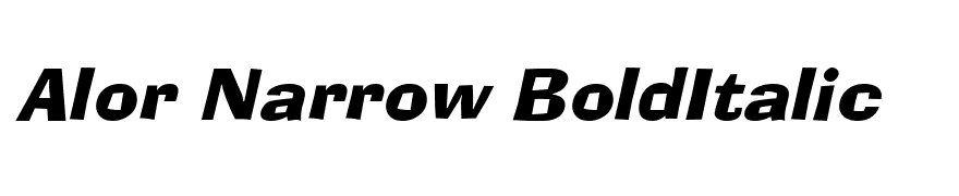 Alor Narrow BoldItalic
