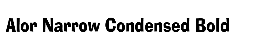 Alor Narrow Condensed Bold