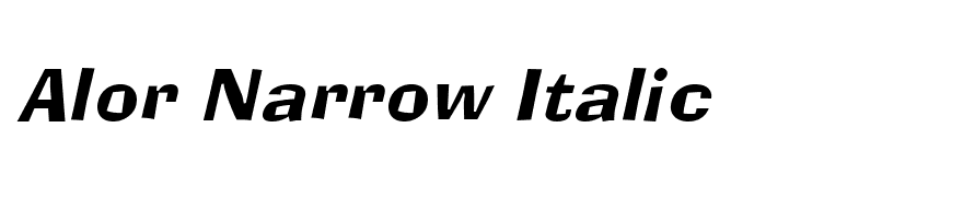 Alor Narrow Italic