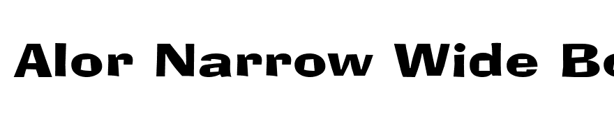 Alor Narrow Wide Bold