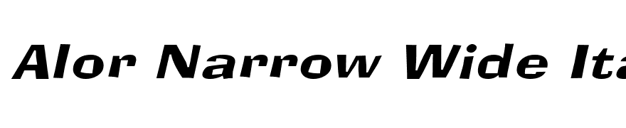 Alor Narrow Wide Italic