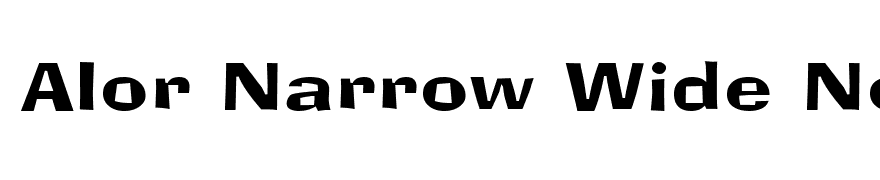 Alor Narrow Wide Normal