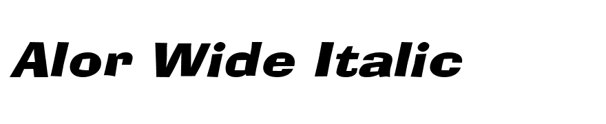 Alor Wide Italic