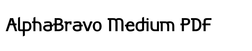 AlphaBravo Medium PDF