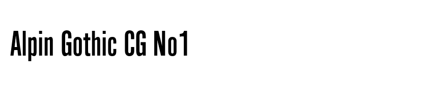 Alpin Gothic CG No1