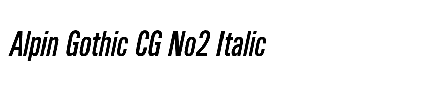 Alpin Gothic CG No2 Italic
