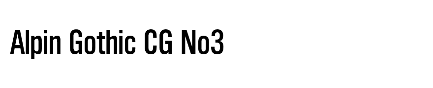 Alpin Gothic CG No3