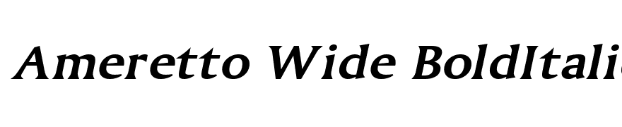 Ameretto Wide BoldItalic