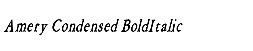 Amery Condensed BoldItalic