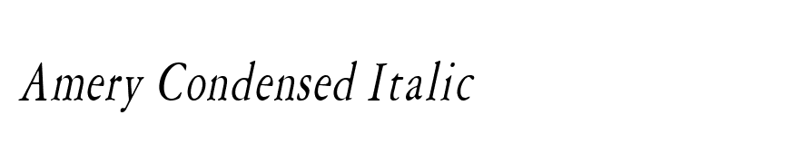 Amery Condensed Italic