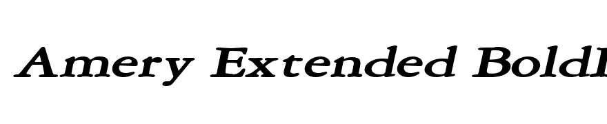 Amery Extended BoldItalic