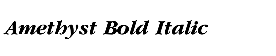 Amethyst Bold Italic
