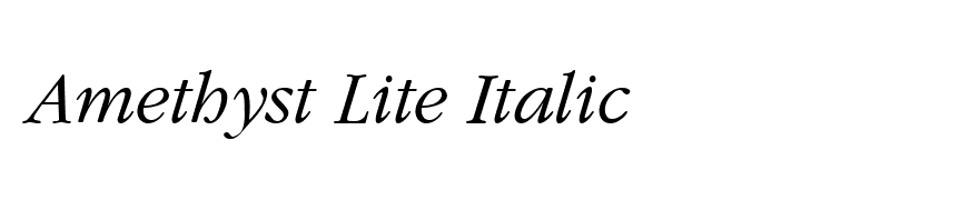 Amethyst Lite Italic
