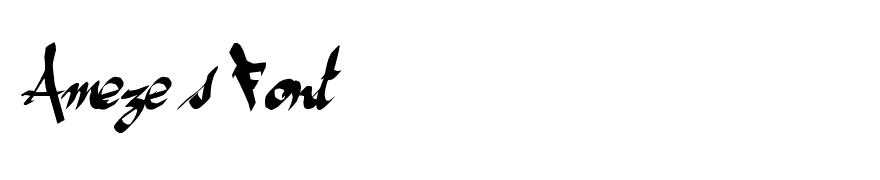 Ameze's Font