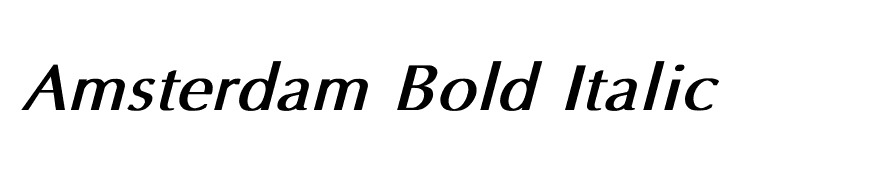 Amsterdam Bold Italic