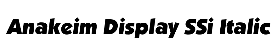 Anakeim Display SSi Italic