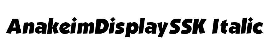 AnakeimDisplaySSK Italic