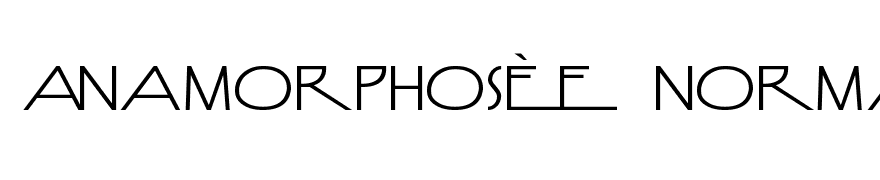 AnamorphosÈe Normal