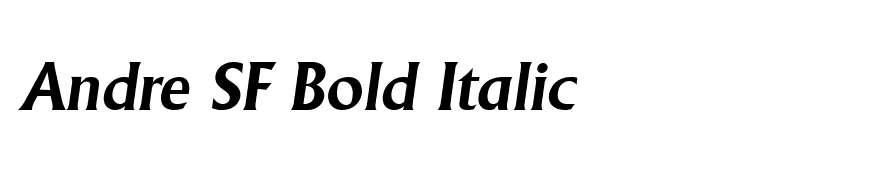 Andre SF Bold Italic