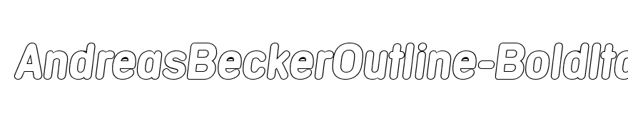 AndreasBeckerOutline-BoldItalic