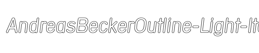 AndreasBeckerOutline-Light-Italic