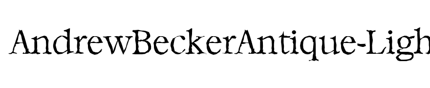 AndrewBeckerAntique-Light-Regular