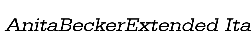 AnitaBeckerExtended Italic