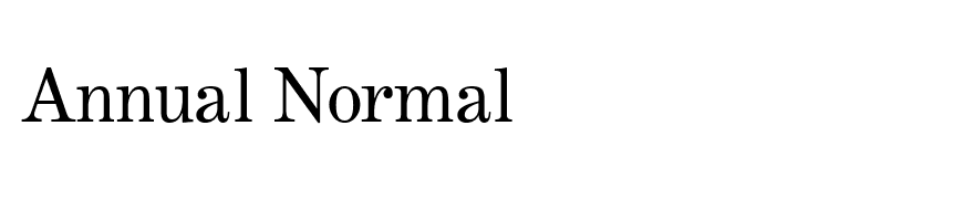 Annual Normal