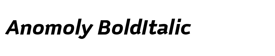 Anomoly BoldItalic