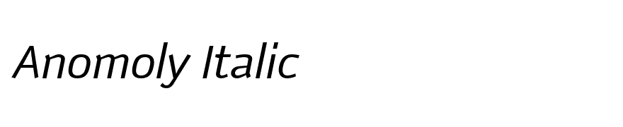 Anomoly Italic