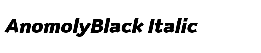 AnomolyBlack Italic