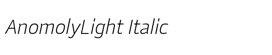 AnomolyLight Italic