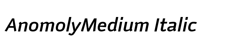 AnomolyMedium Italic