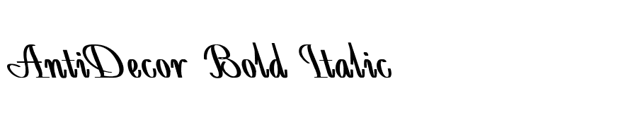 AntiDecor Bold Italic