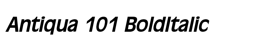 Antiqua 101 BoldItalic
