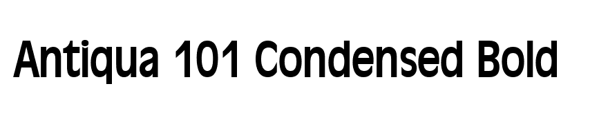 Antiqua 101 Condensed Bold