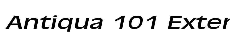 Antiqua 101 Extended Italic