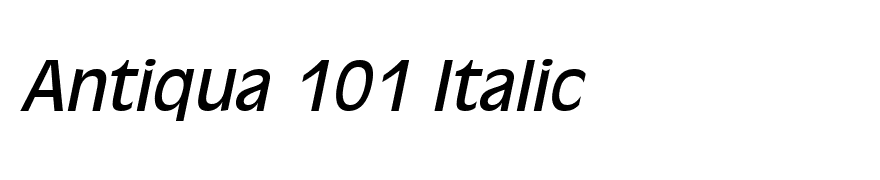 Antiqua 101 Italic