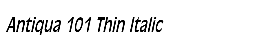 Antiqua 101 Thin Italic