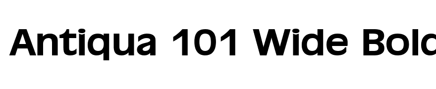 Antiqua 101 Wide Bold