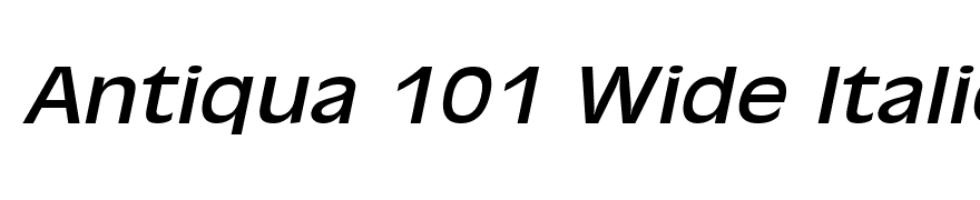 Antiqua 101 Wide Italic