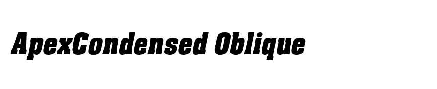 ApexCondensed Oblique