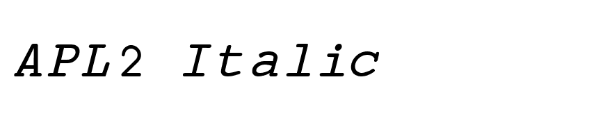 APL2 Italic